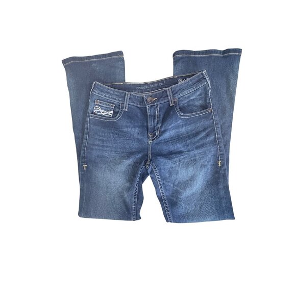 Cowgirl Tuff Co. Don't Fence Me In Bootcut Jeans Womens Size 29L Blue Denim Wes - Picture 6 of 13